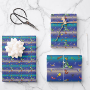 Science, Insect Bug Lover Christmas Tree Wrapping Paper Sheet