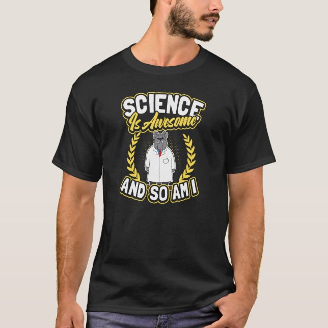 Science Is Awesome Bulldog  Rocket Scientist T-Shirt (Front)