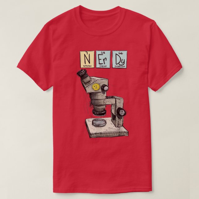 Science is Cool, Science, Nerd, Nerdy, Microscope  T-Shirt (Design Front)