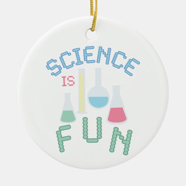 Science Is Fun Ceramic Tree Decoration (Front)