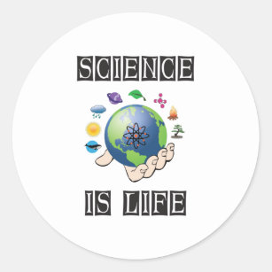 Science is life classic round sticker