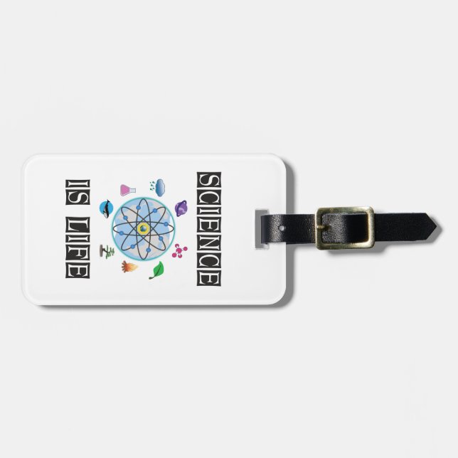 Science is life luggage tag (Front Horizontal)