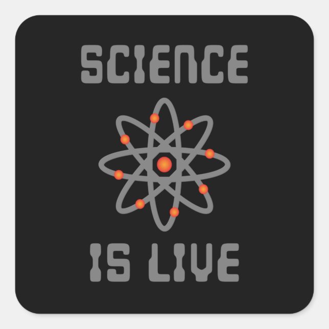 Science is life square sticker (Front)