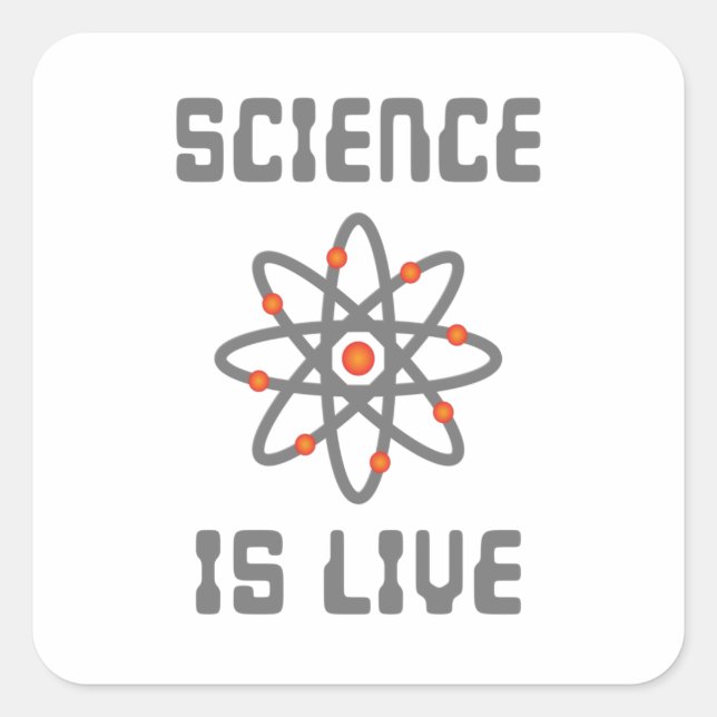 Science is life square sticker (Front)