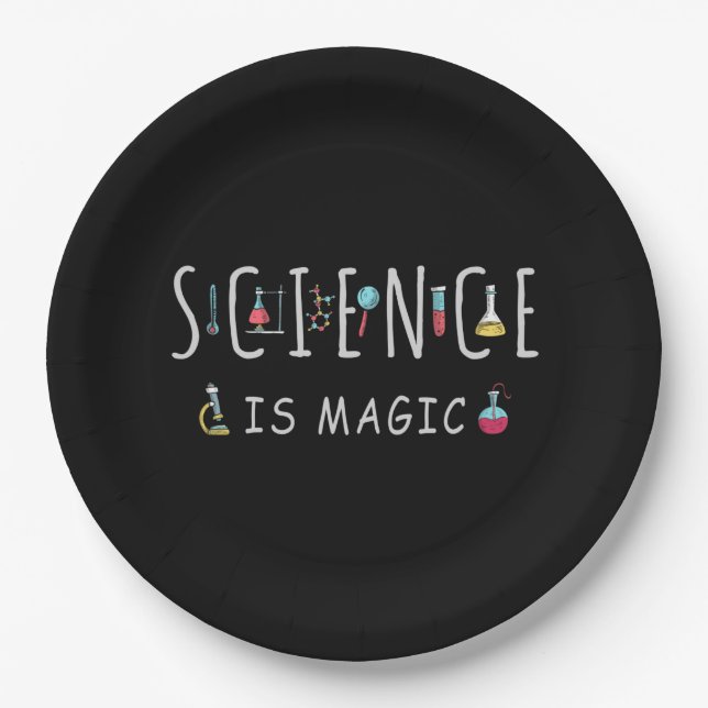 Science is magic paper plate (Front)