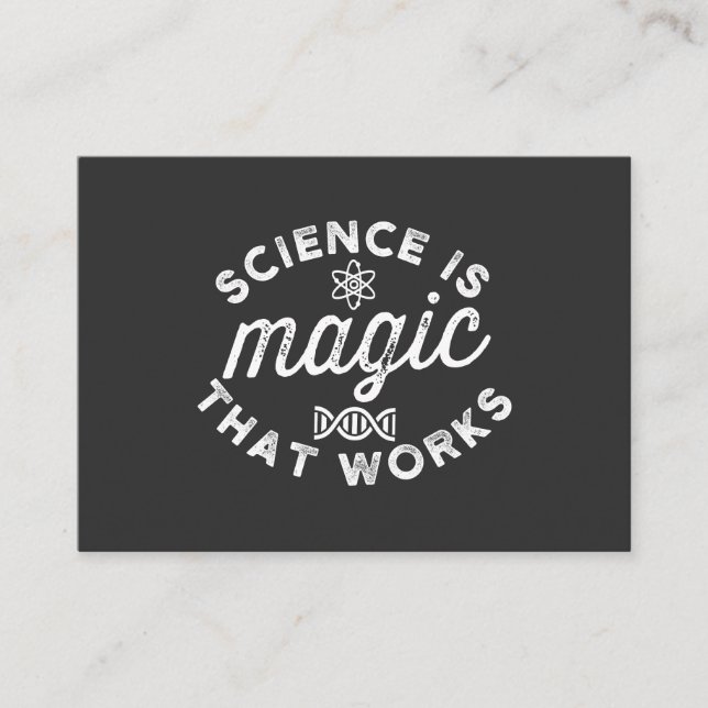 SCIENCE IS MAGIC THAT WORKS BUSINESS CARD (Front)