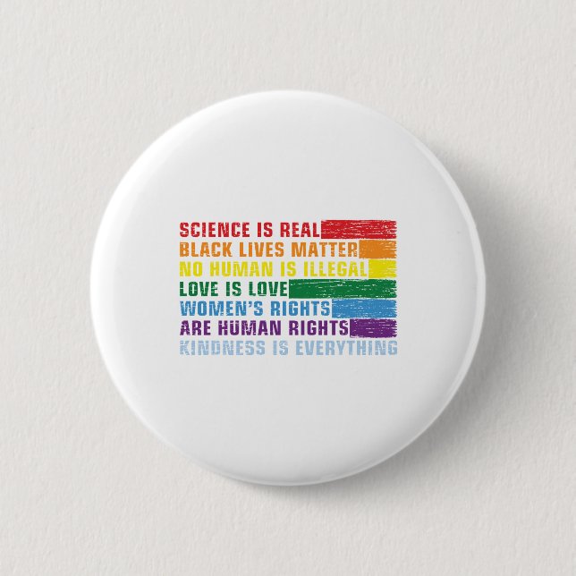 Science Is Real Black Lives Matter 6 Cm Round Badge (Front)