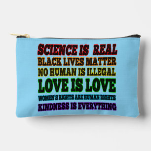 Science is Real Black Lives Matter Accessory Pouch