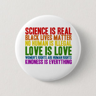 Science is Real Black Lives Matter Button