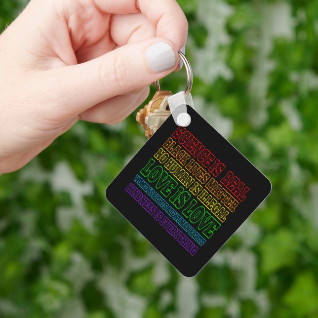 Science is Real Black Lives Matter Key Ring (Hand)