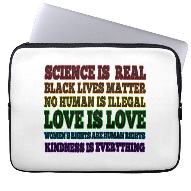 Science is Real Black Lives Matter Laptop Sleeve (Front)