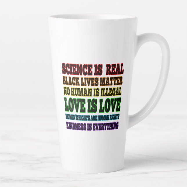Science is Real Black Lives Matter Latte Mug (Right)