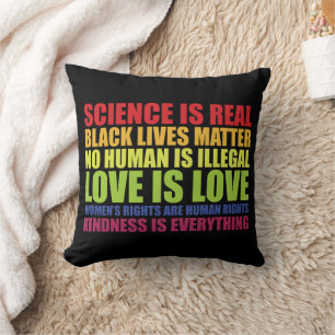 Science Is Real Black Lives Matter LGBT Pride  Cushion