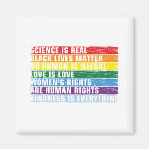 Science Is Real Black Lives Matter Magnet