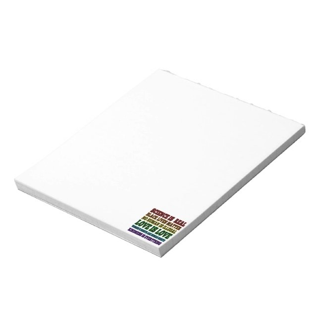 Science is Real Black Lives Matter Notepad (Rotated)