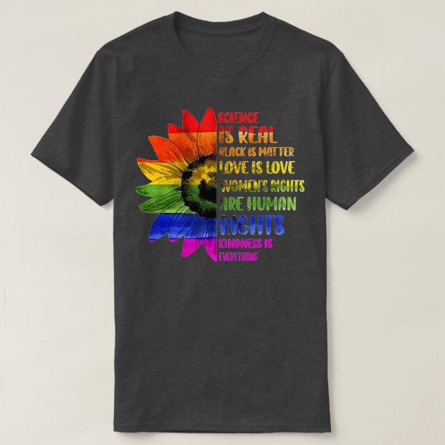 Science is Real Black Lives Matter Pride Month  (2 T-Shirt (Design Front)