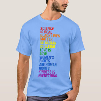 Science is Real Black Lives Matter Pride Month (4 T-Shirt