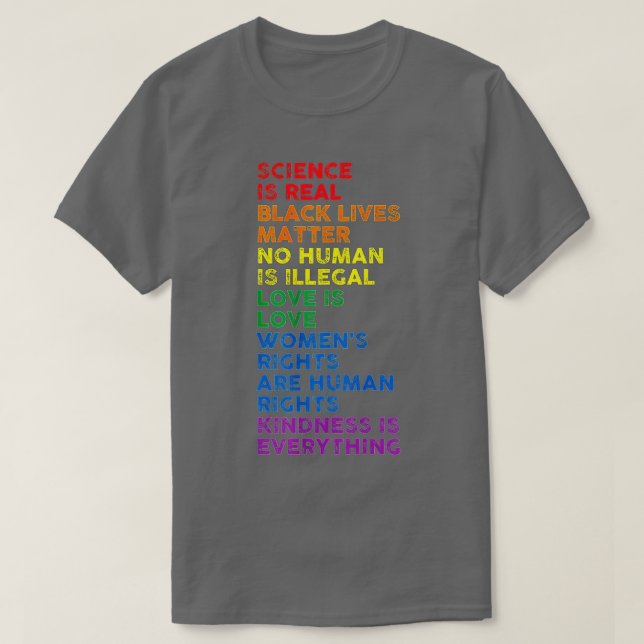 Science is Real Black Lives Matter Pride Month  (5 T-Shirt (Design Front)