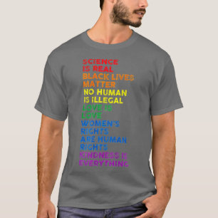 Science is Real Black Lives Matter Pride Month  (5 T-Shirt