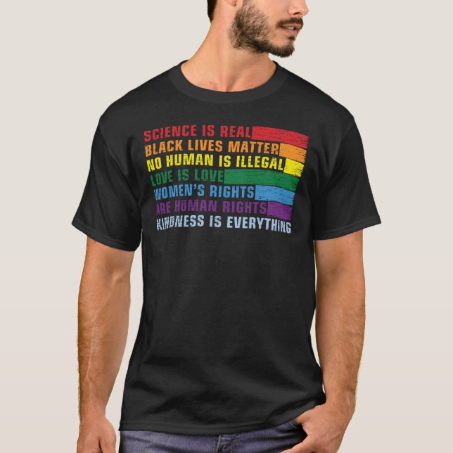 Science Is Real Black Lives Matter T-Shirt (Front)