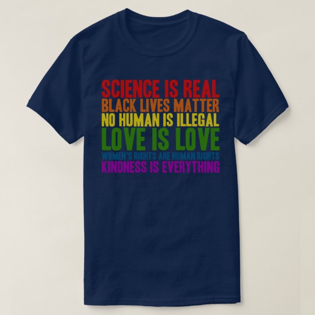 Science Is Real Black Lives Matter T Shirt (Design Front)