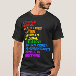 Science is Real Human Rights LGTBQ Queer Pride Mon T-Shirt