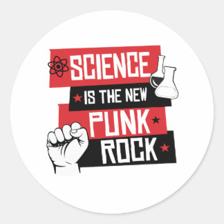 SCIENCE IS THE NEW PUNK ROCK CLASSIC ROUND STICKER