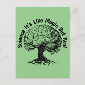 science it's like magic but real postcard