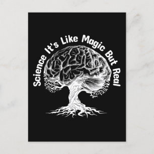 science it's like magic but real postcard