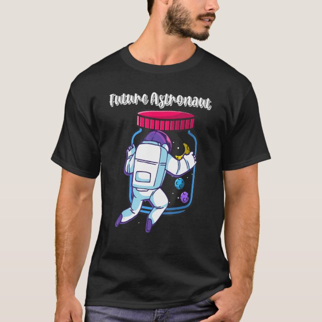 Science Junior Astronaut Space Travel Jar Future A T-Shirt (Front)