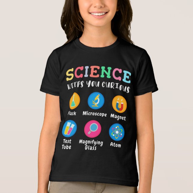 Science keeps you curious Tri-Blend shirt (Front)