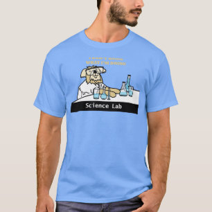Science Lab and Clueless Dog Scientist Wearing Saf T-Shirt