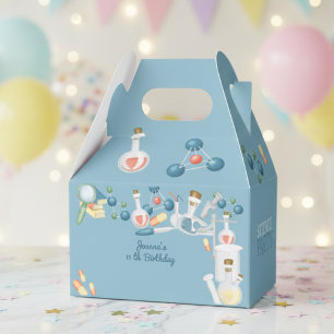 Science lab and experiments birthday party favour box