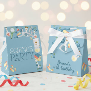 Science lab and experiments birthday party favour box