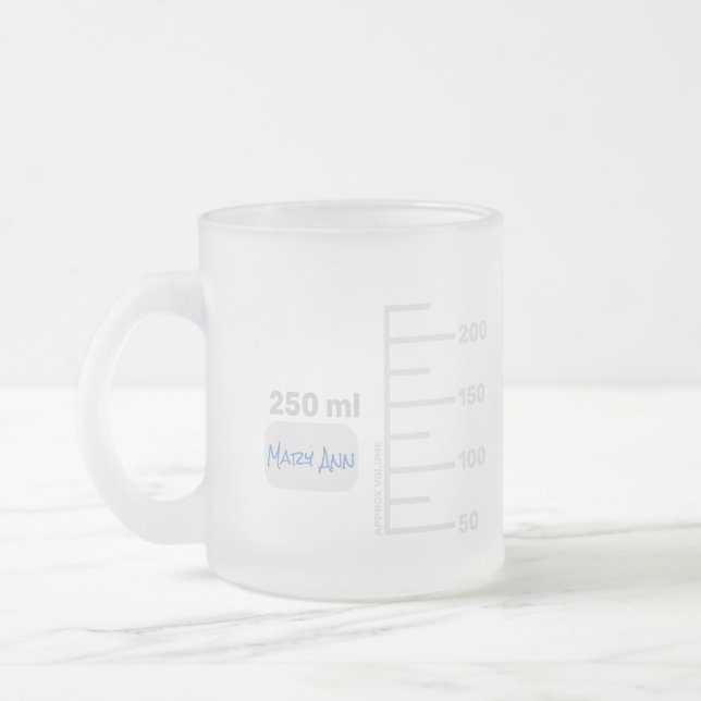 Science Lab Beaker Personalised Big Label Mug (Left)
