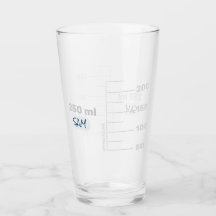 Science Lab Beaker Personalised Drinking Glass