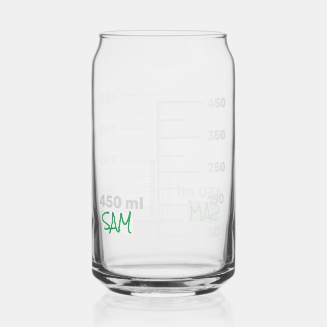 Science Lab Beaker Personalised Glass Chemistry (Front)