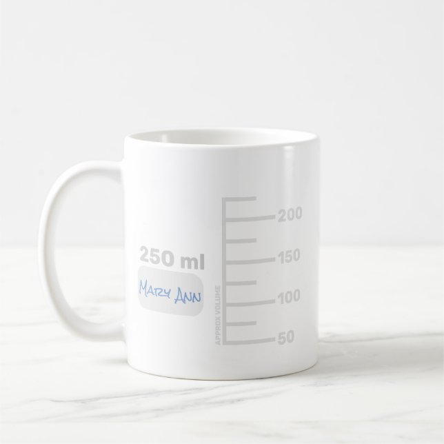 Science Lab Beaker Personalised Large Label Mug (Left)