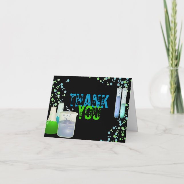 Science Lab Birthday Thank You (Front)