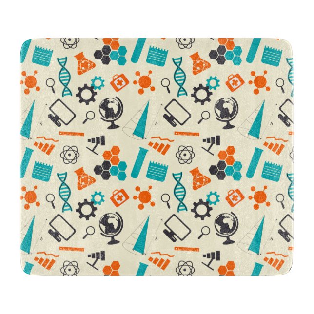 Science Lab Chemistry Love Proton Electron Neutron Cutting Board (Front)