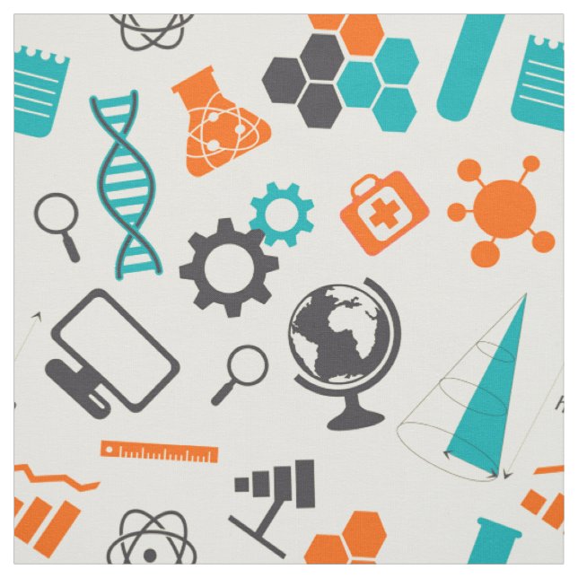 Science Lab Chemistry Love Proton Electron Neutron Fabric (Swatch)