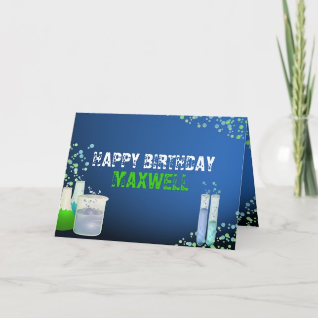 Science Laboratory Birthday Card (Front)