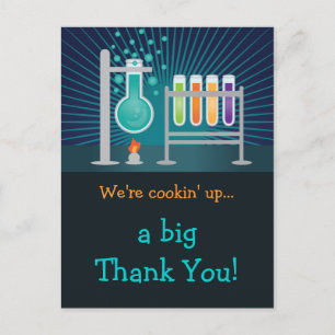 Science Laboratory Birthday Thank You Card