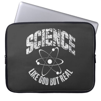 Science Like God But Real Funny Inspirational Laptop Sleeve