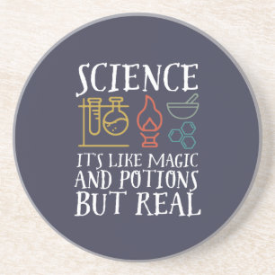 Science Like Magic and Potion Geek Nerd Scientist Coaster