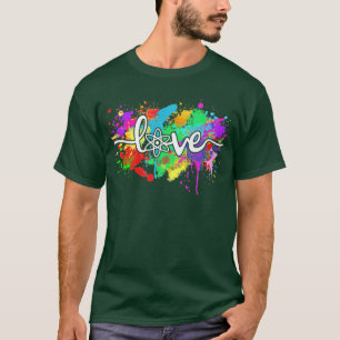 Science Love Colourful Typography Science teacher  T-Shirt