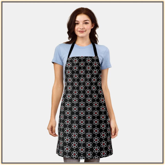 Science Lover Atom Apron (Bookmark my store! https://www.zazzle.com/store/capricepetit)