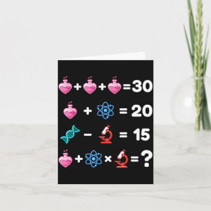 Science Math Riddle Valentine Chemistry Biology Lo Card