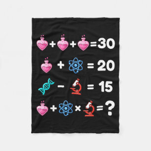 Science Math Riddle Valentine Chemistry Biology Lo Fleece Blanket