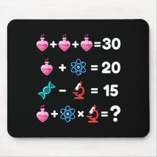 Science Math Riddle Valentine Chemistry Biology Lo Mouse Pad